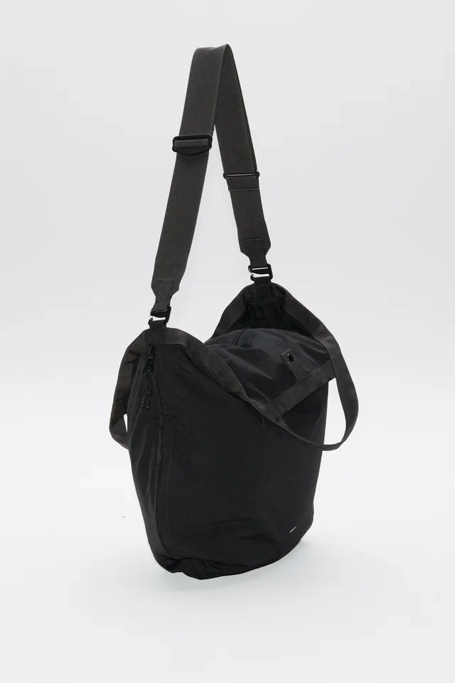 Grid Expandable Tote Bag - Black