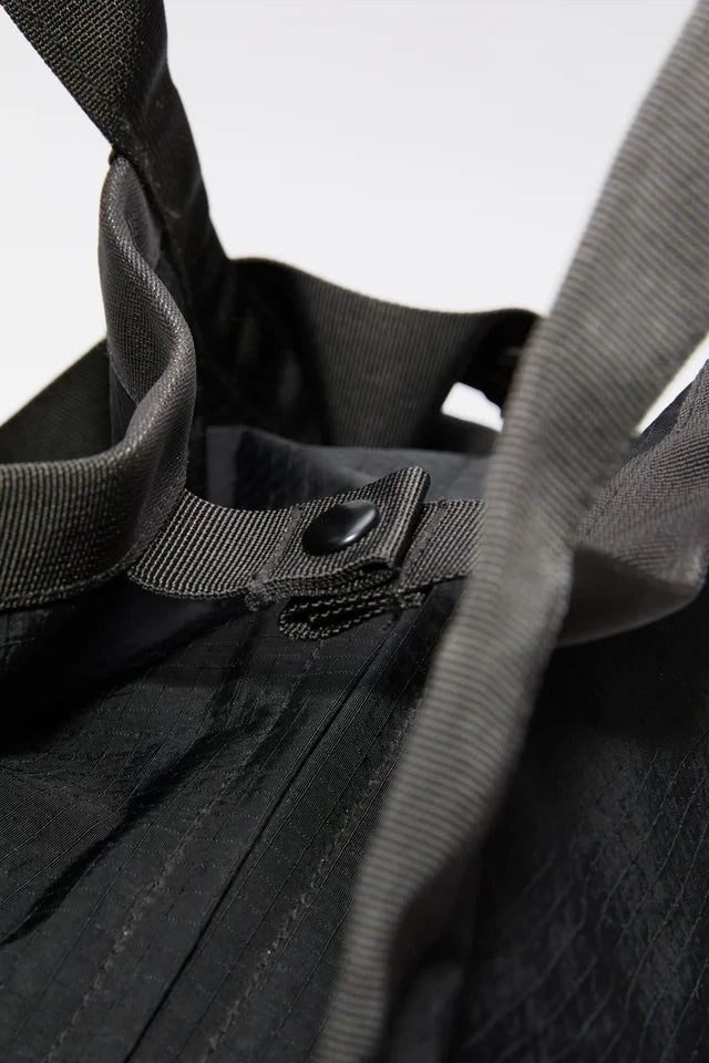 Grid Expandable Tote Bag - Black