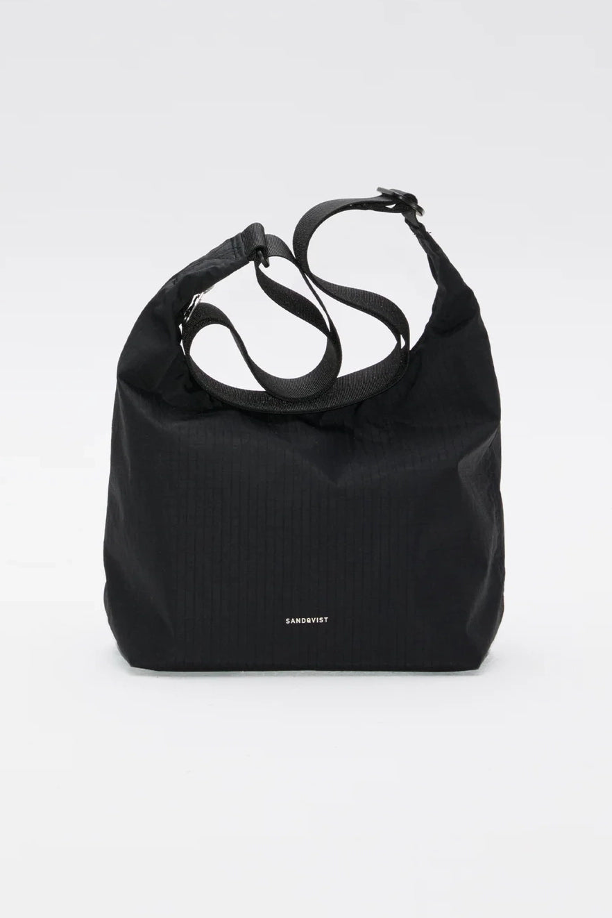 Grid Shoulder Mini Bag - Black