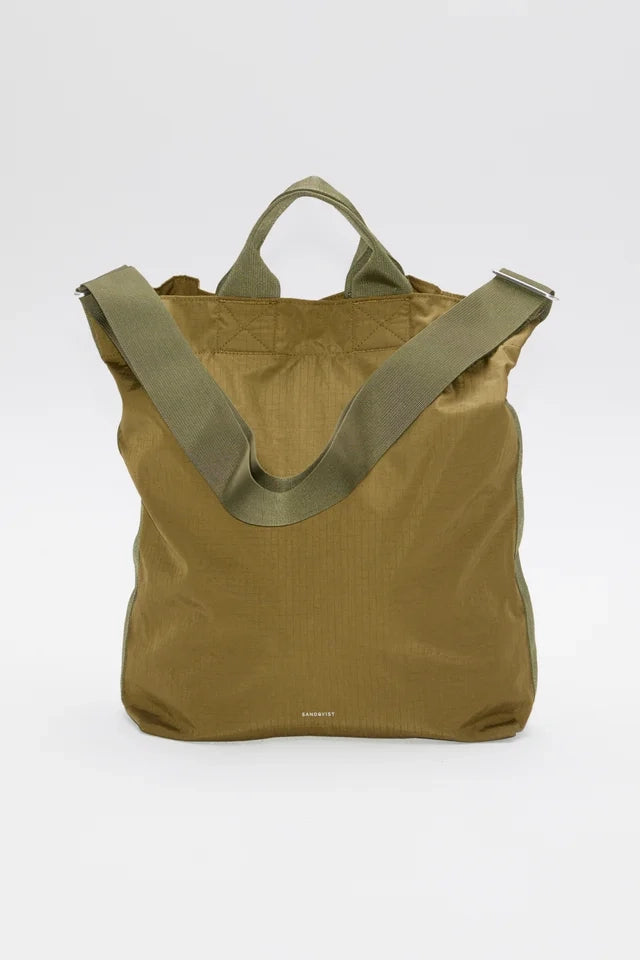 Grid Shopper Bag - Olive
