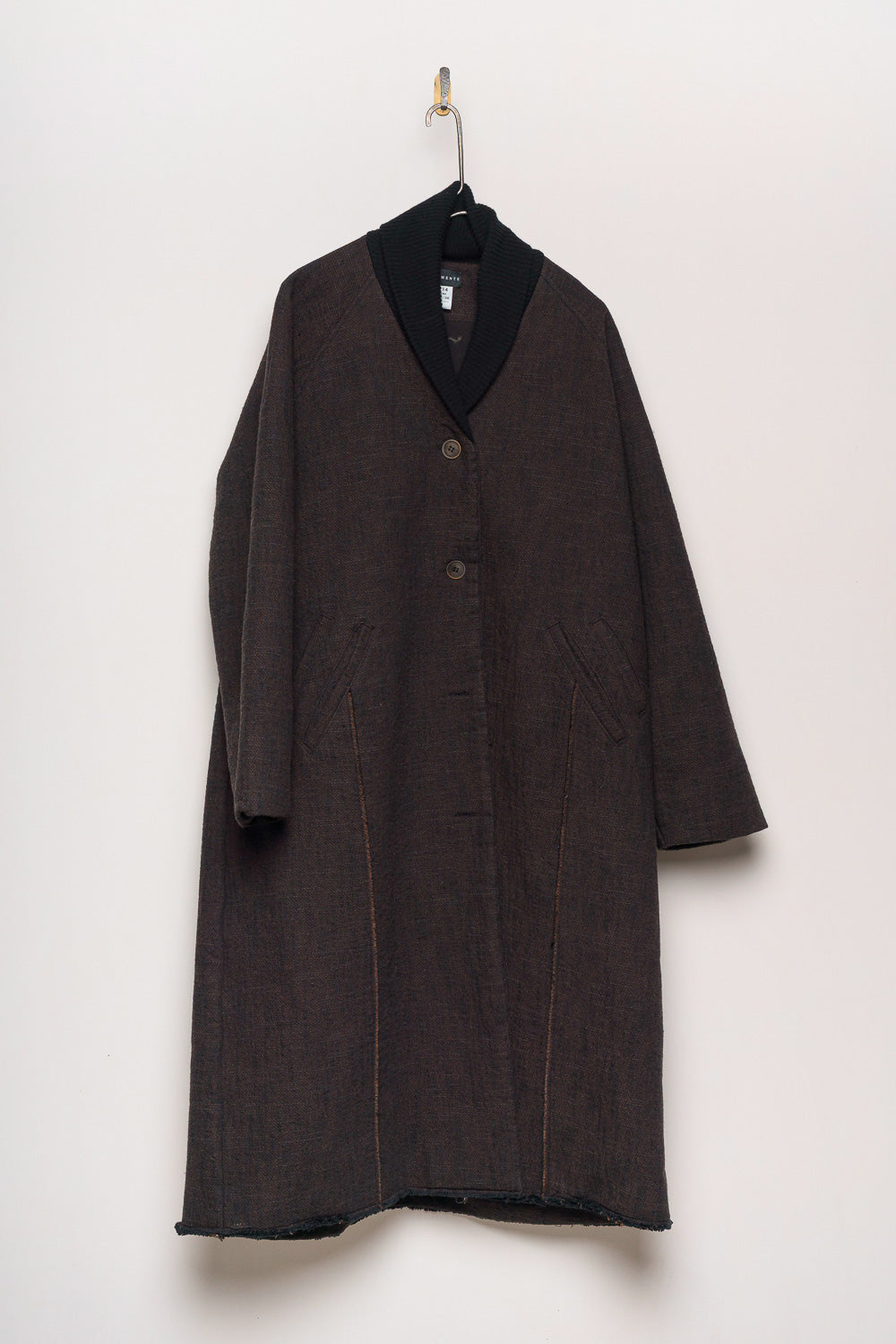 Linen & Cotton Coat - Black