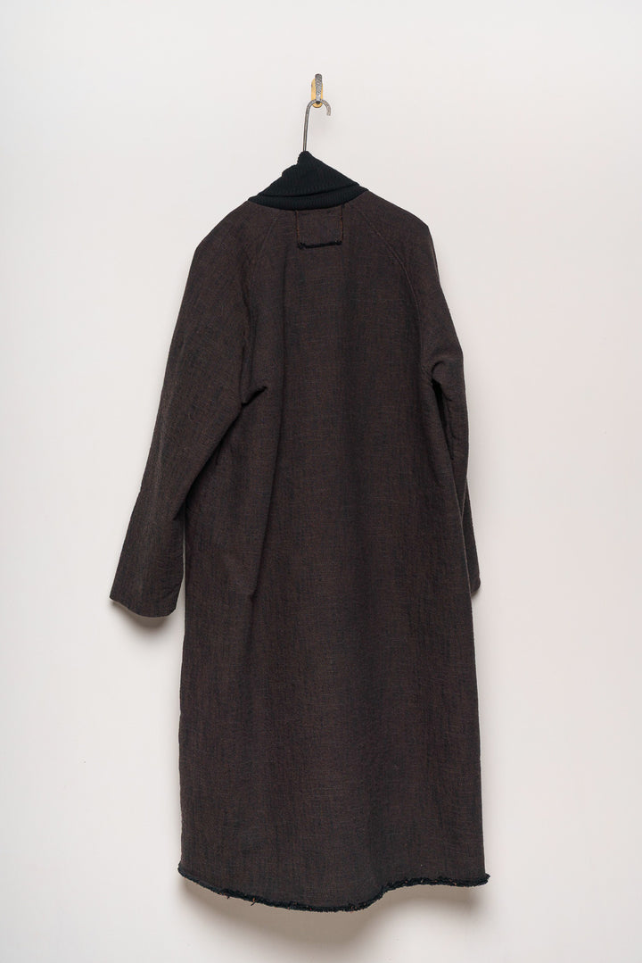 Linen & Cotton Coat - Black