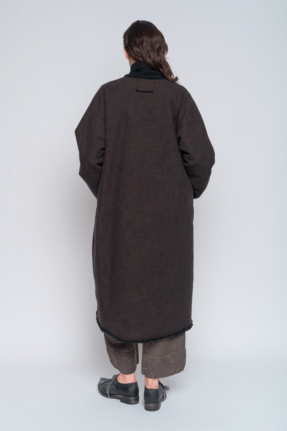 Linen & Cotton Coat - Black