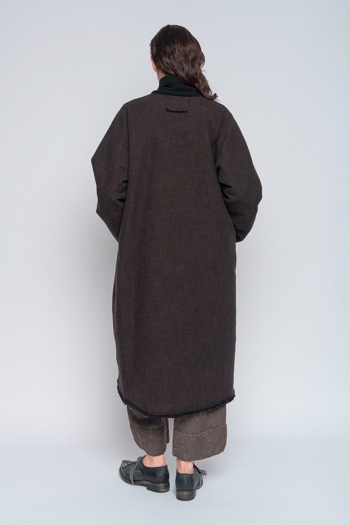 Linen & Cotton Coat - Black
