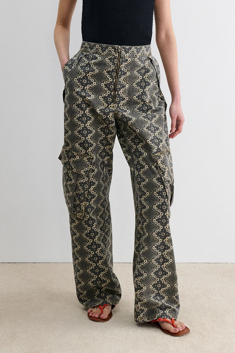 Axis Pant - Charcoal Ripstop Print