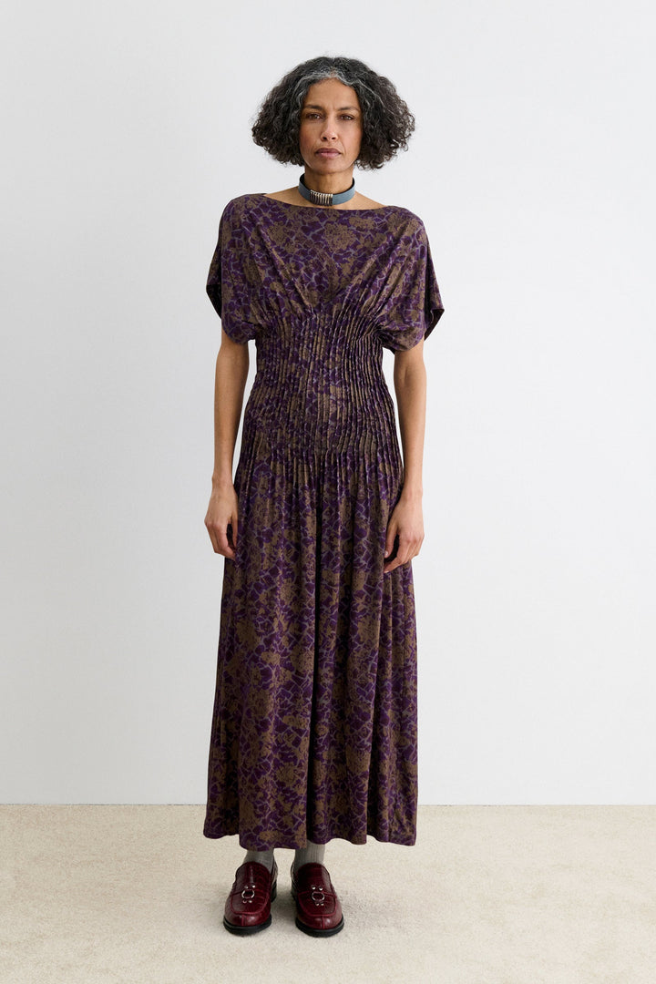 Windham Dress - Purple Nightflower Jersey