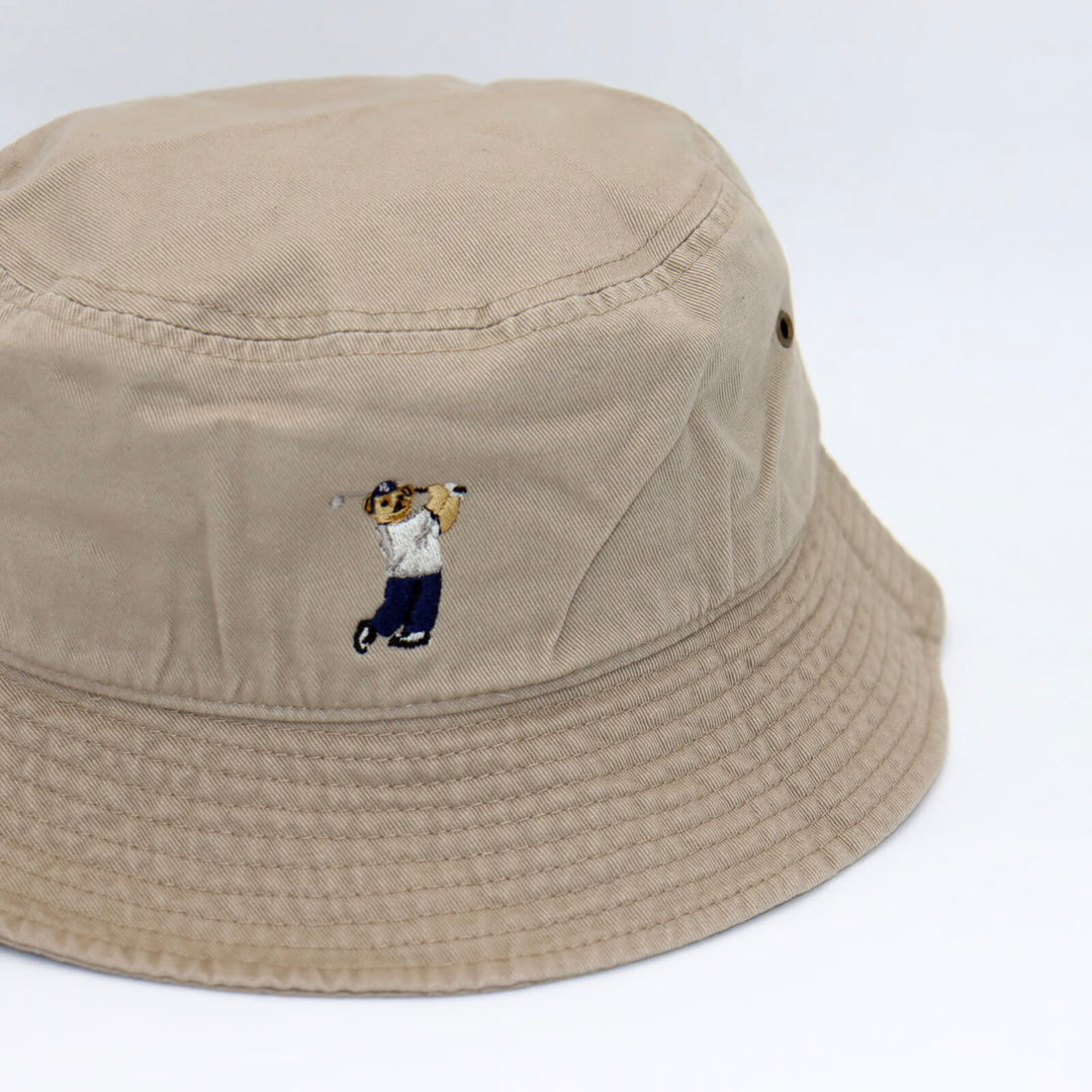 Roster Bear Bucket Hat - Beige