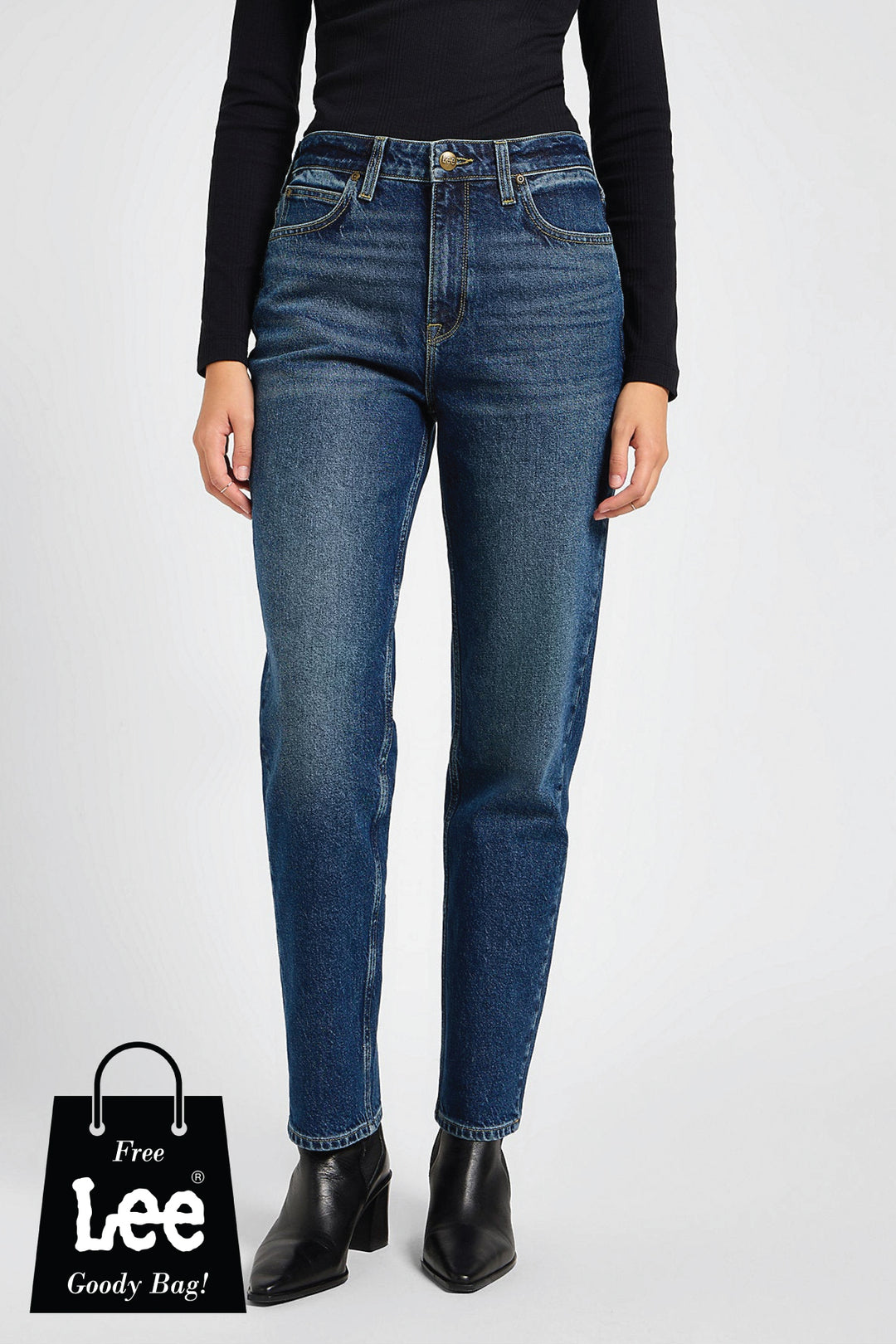 Buy online Lee Jeans Carol Jeans Indigo Ruin Regular Straight