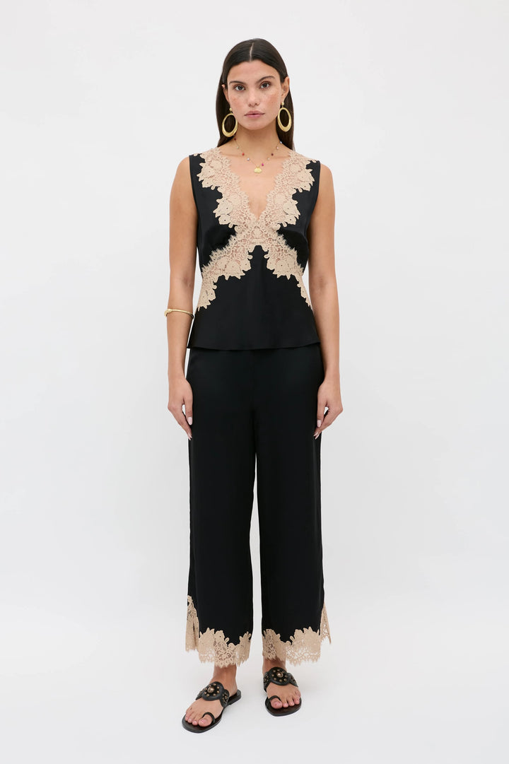 Emmie Satin Top - Black