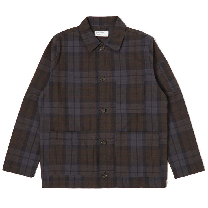 Coverall Jacket - Brown/Charcoal Check