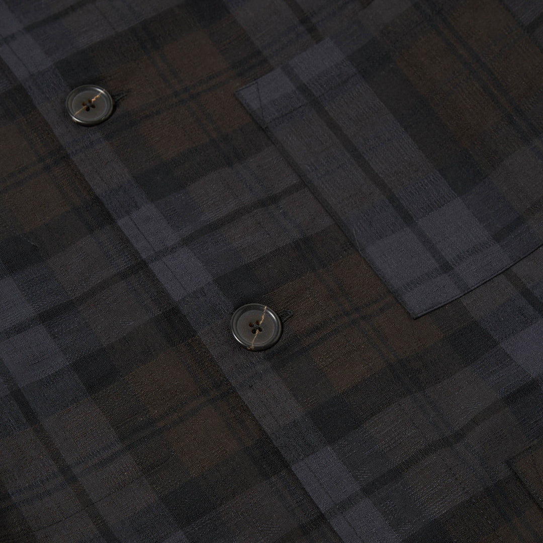 Coverall Jacket - Brown/Charcoal Check