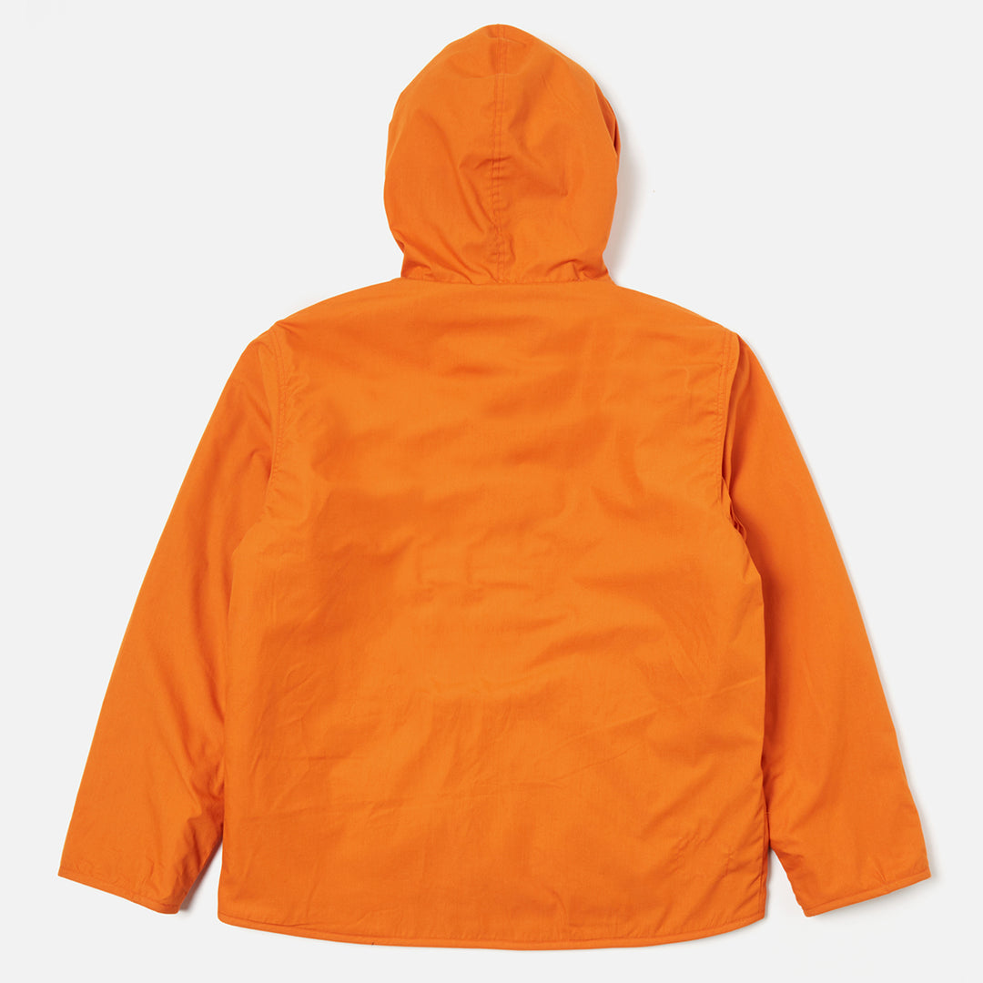 Reversible Hooded Sherpa Jacket - Orange/Sand