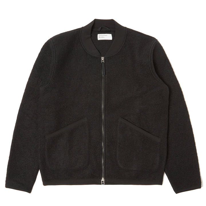 Zip Bomber Jacket - Black