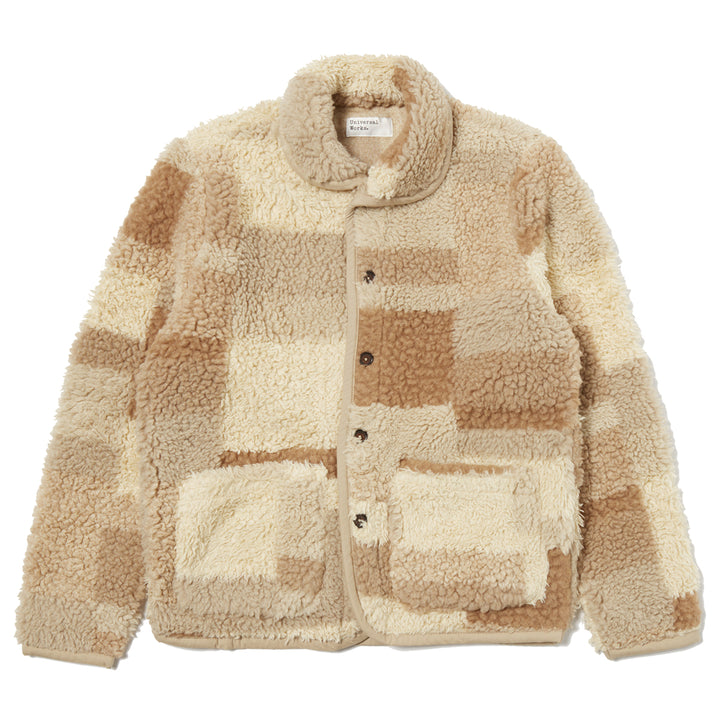 Lancaster Jacket - Sand Patchwork Fleece