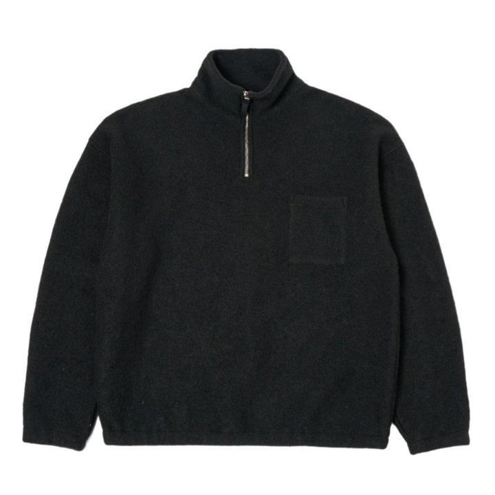 Ramsay Quarter Zip - Black Wool