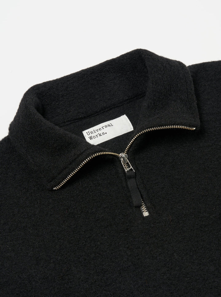 Ramsay Quarter Zip - Black Wool