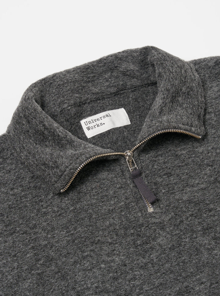 Ramsay Quarter Zip - Grey Marl Wool