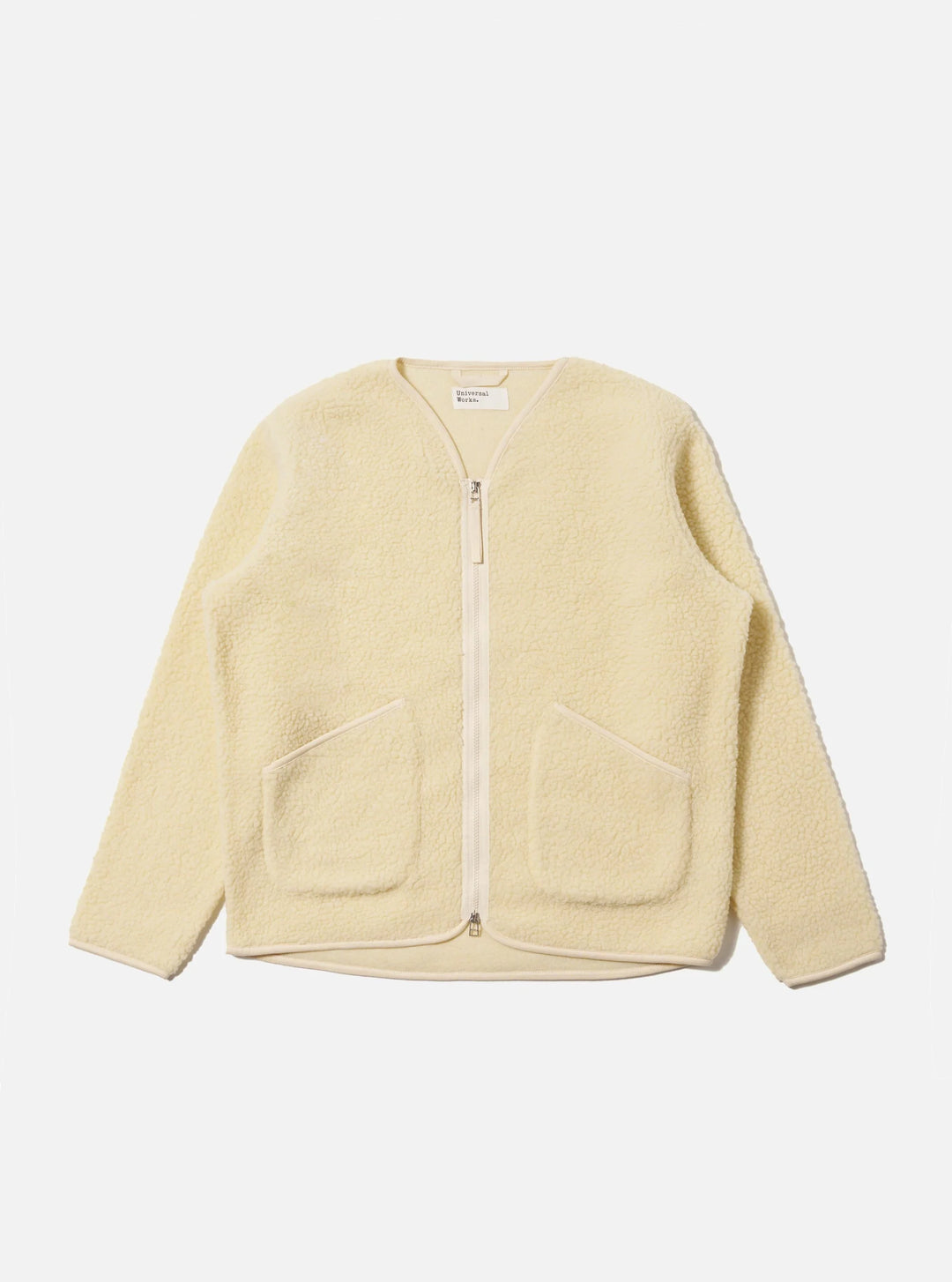 Zip Liner Jacket - Ecru Galaxy Fleece