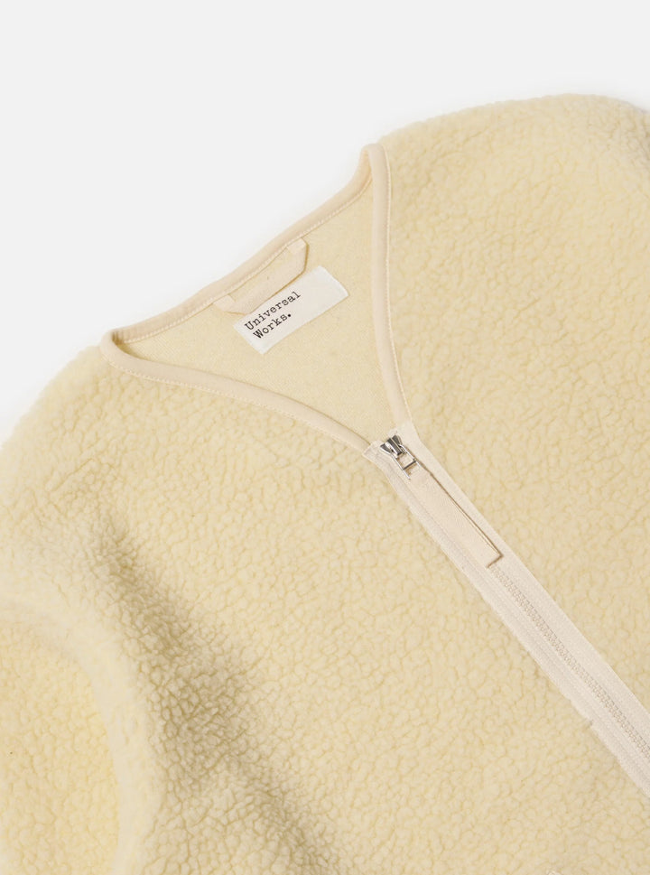 Zip Liner Jacket - Ecru Galaxy Fleece