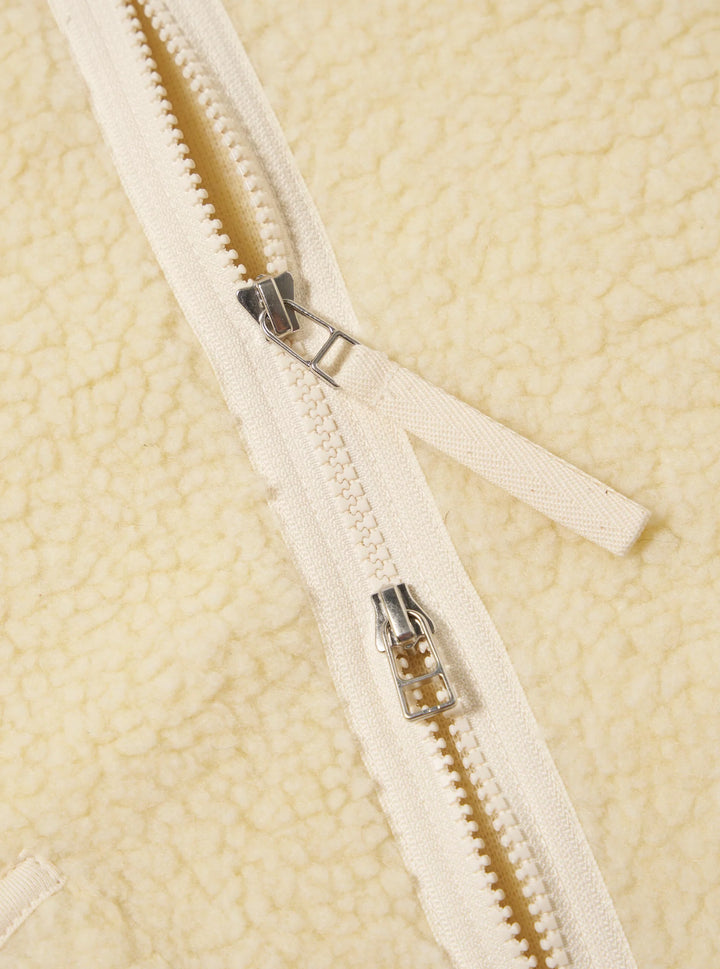 Zip Liner Jacket - Ecru Galaxy Fleece