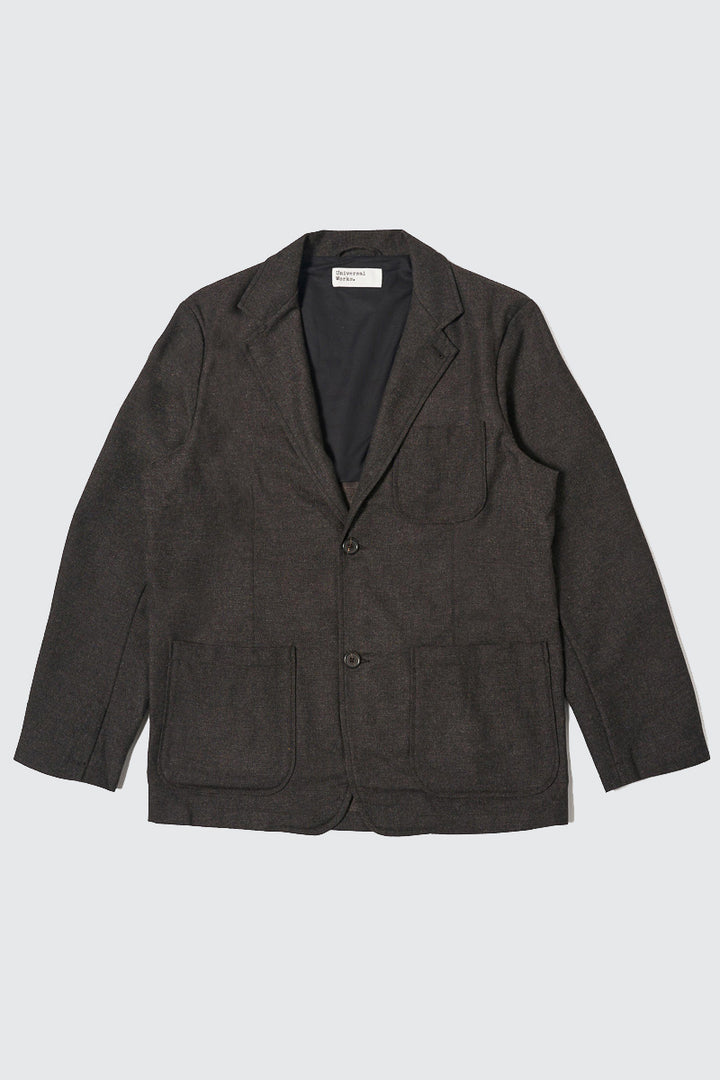 Two Button Jacket - Brown Upcycled IT Tweed