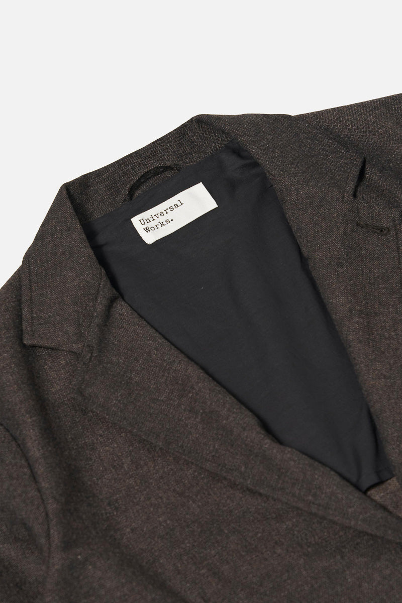 Two Button Jacket - Brown Upcycled IT Tweed