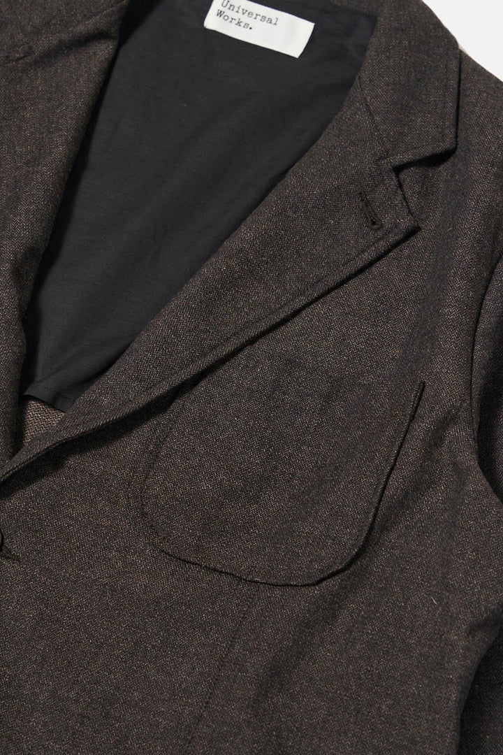 Two Button Jacket - Brown Upcycled IT Tweed