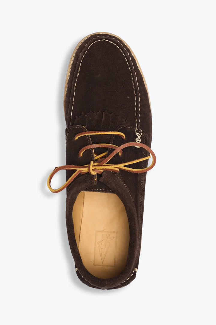 Moc Crepe Fringe Shoe - Brown
