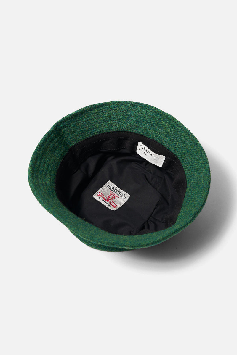 Lewis Hat - Green Harris Tweed