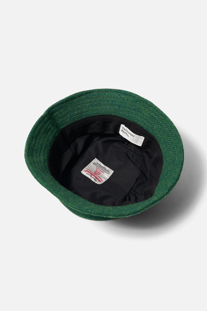 Lewis Hat - Green Harris Tweed
