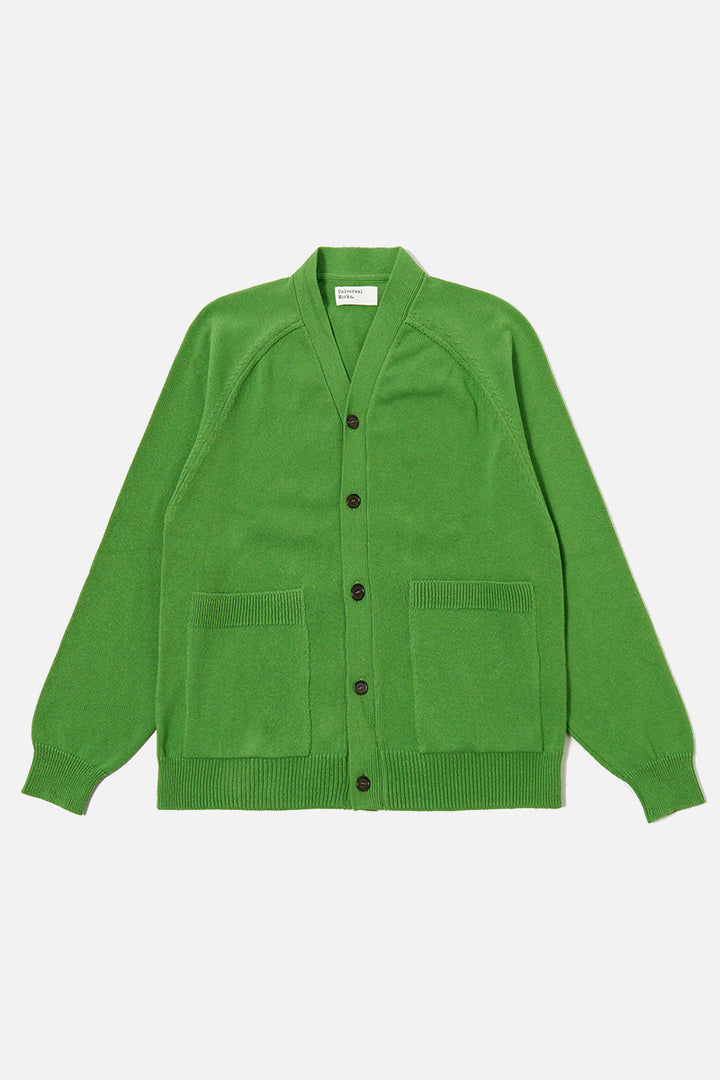 Pocket David Cardigan - Green Eco Cotton Knit