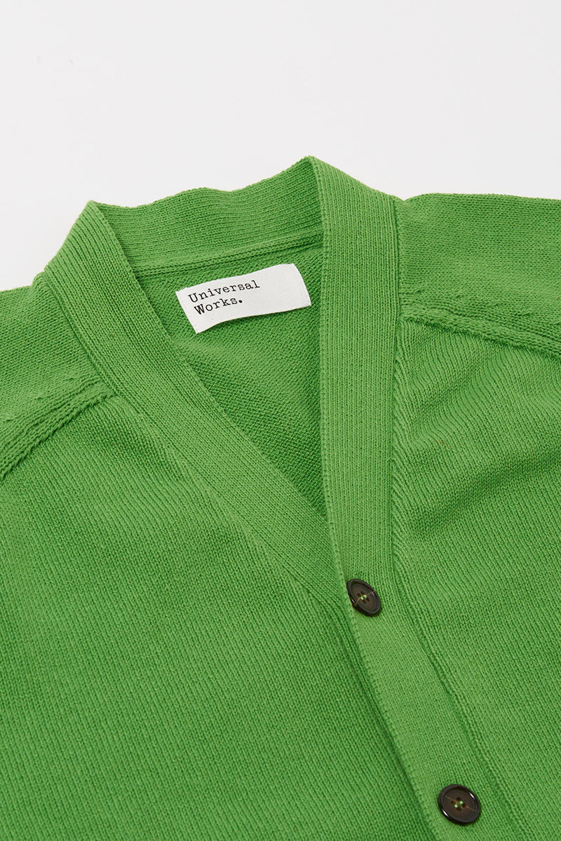 Pocket David Cardigan - Green Eco Cotton Knit
