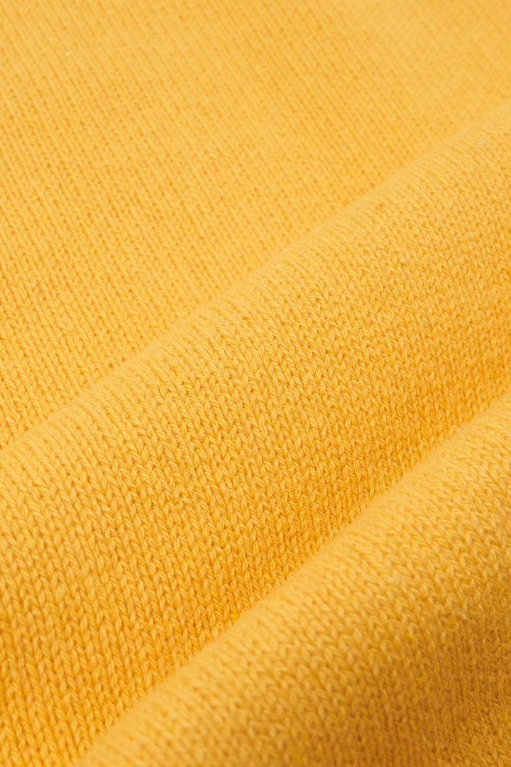 Pocket David Cardigan - Yellow Eco Cotton Knit