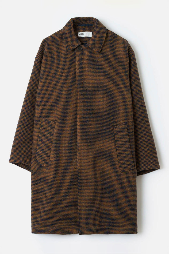 Stan Coat - Navy/Brown Wool Tweed Mix