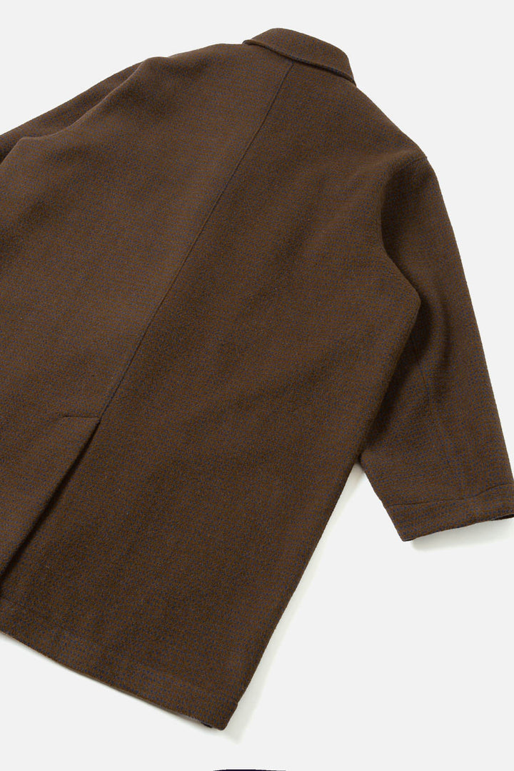 Stan Coat - Navy/Brown Wool Tweed Mix