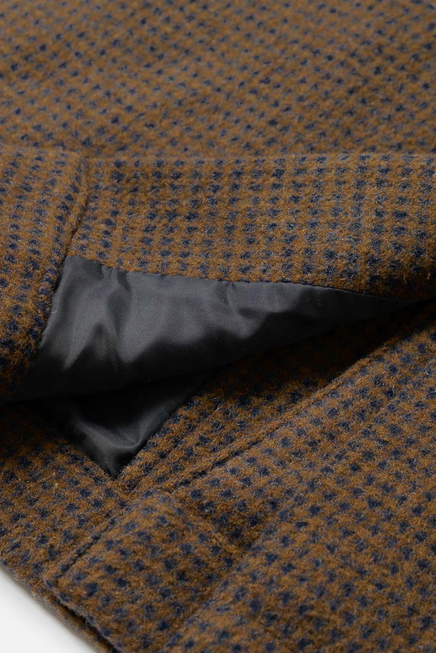 Stan Coat - Navy/Brown Wool Tweed Mix