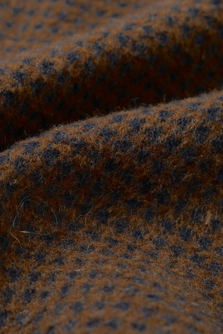 Stan Coat - Navy/Brown Wool Tweed Mix