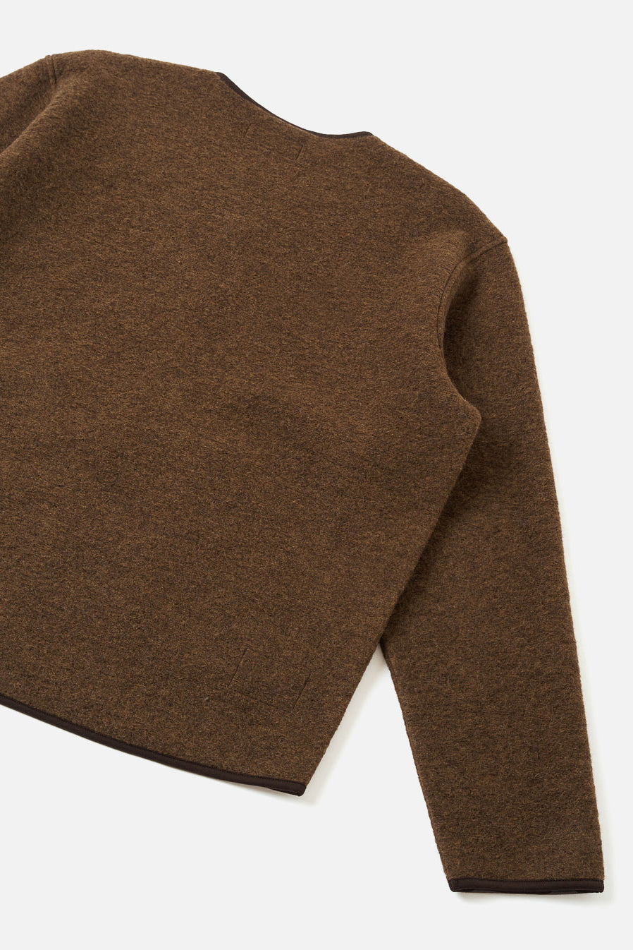 Zip Liner Jacket - Brown Marl Wool Fleece