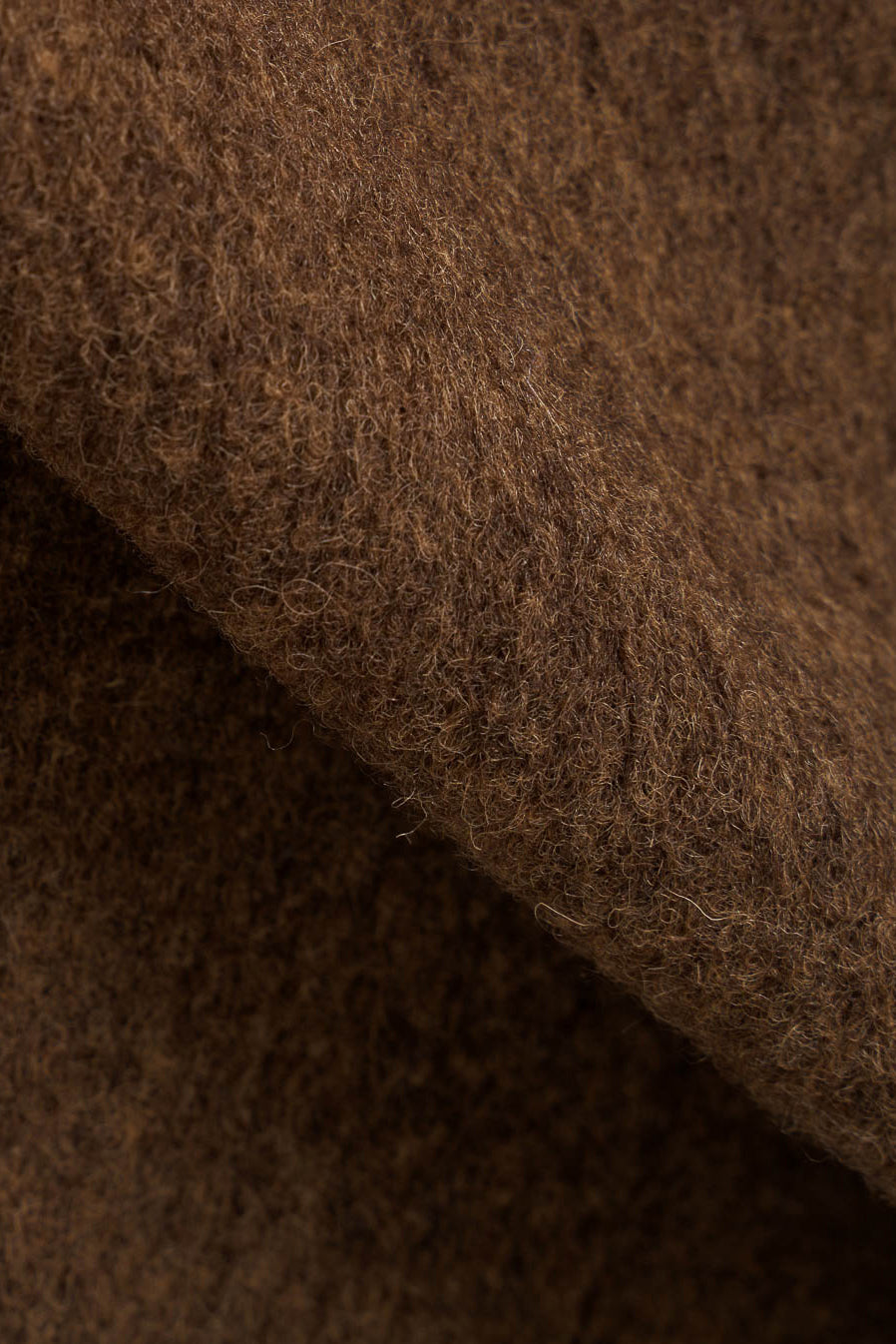 Zip Liner Jacket - Brown Marl Wool Fleece