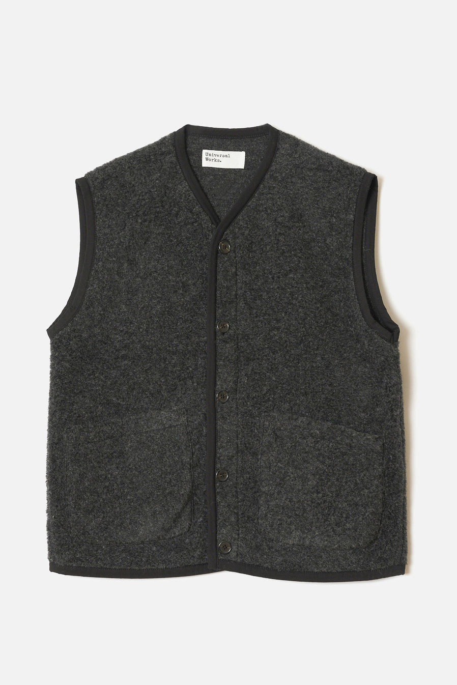 Lancaster Gilet - Charcoal Bouclet Fleece