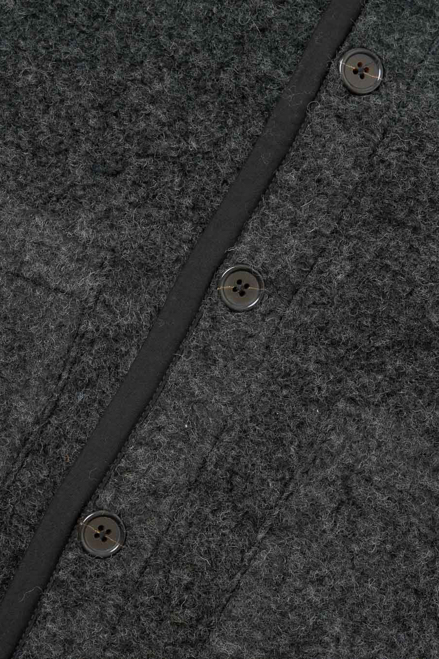 Lancaster Gilet - Charcoal Bouclet Fleece