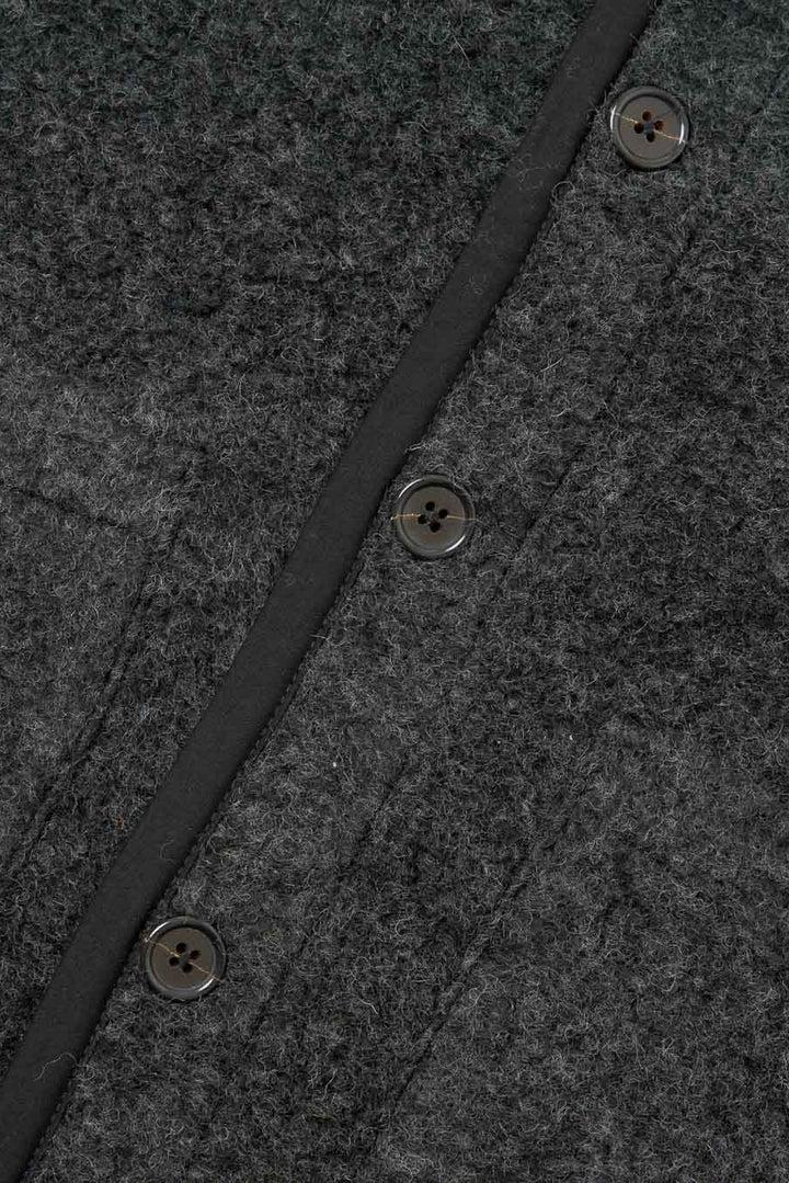Lancaster Gilet - Charcoal Bouclet Fleece