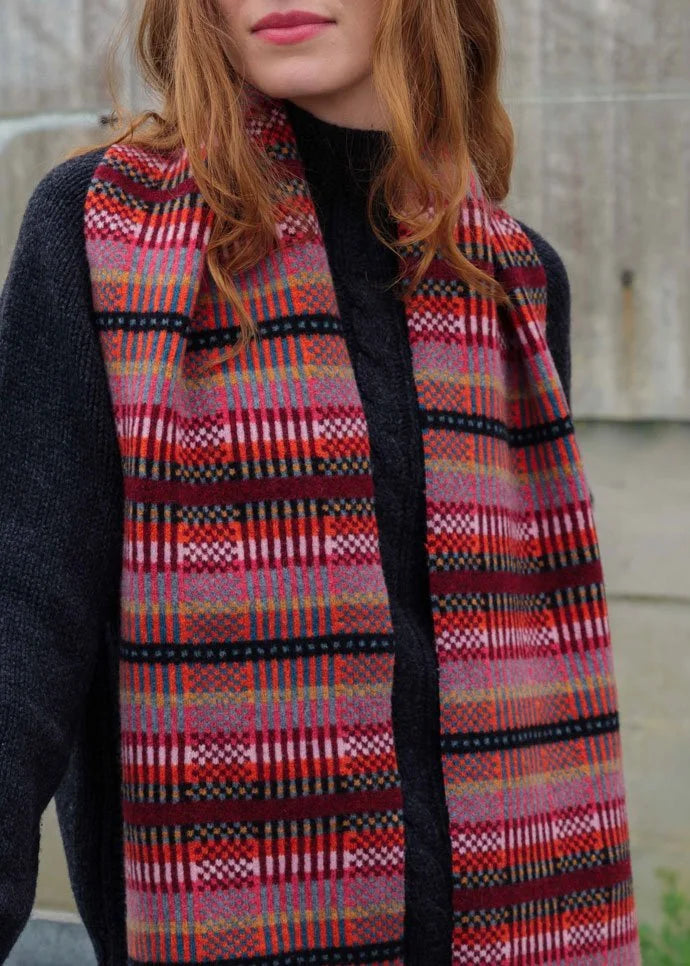Modern Tartan Scarf - Forest
