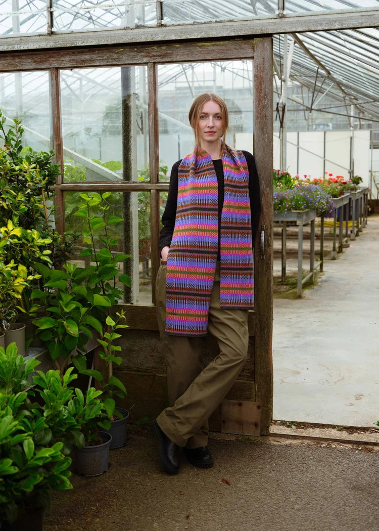 Modern Tartan Scarf - Hot Tropics