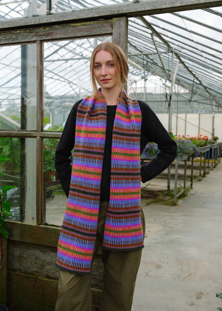 Modern Tartan Scarf - Hot Tropics