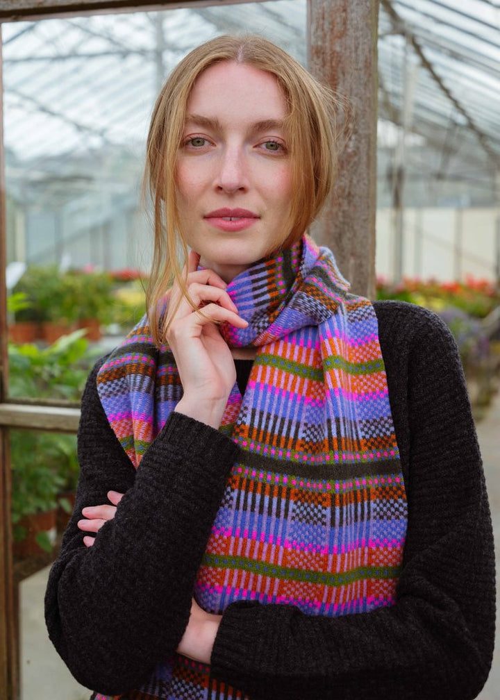 Modern Tartan Scarf - Hot Tropics