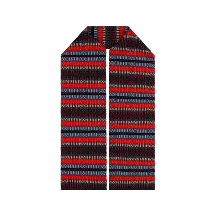 Modern Tartan Scarf - Winter Beach