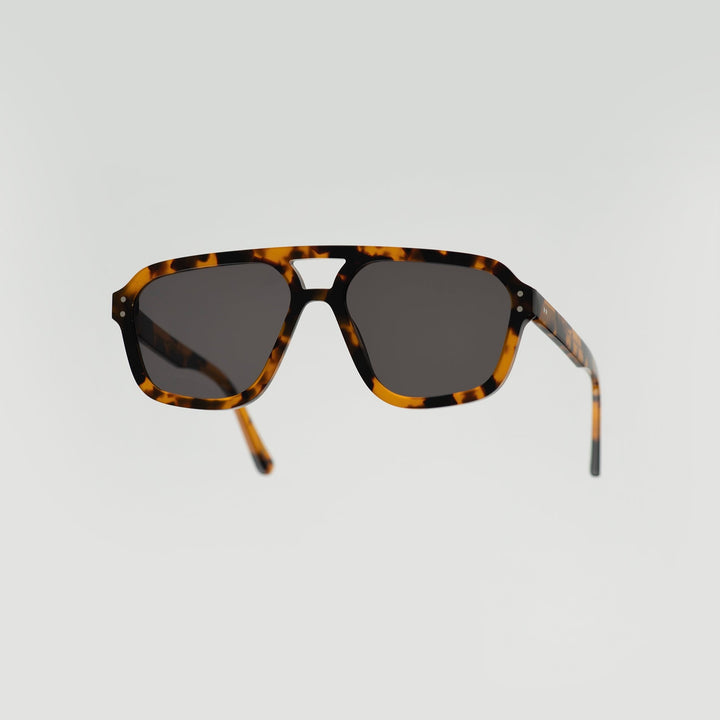 Jet Sunglasses - Havana With Grey Solid Lens
