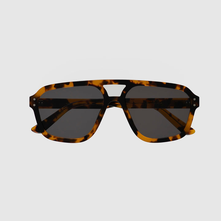 Jet Sunglasses - Havana With Grey Solid Lens