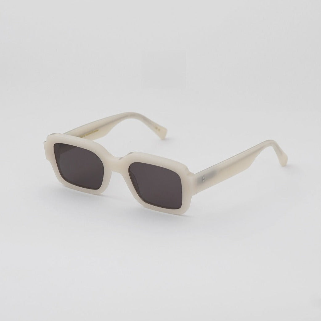 Apollo Sunglasses - Pearl With Grey Solid Lens